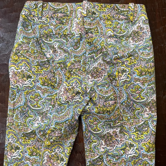 Ann Taylor Carnegie Crop Capris in Multicolor Paisley Pattern - Picture 7 of 13